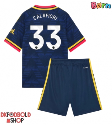 Arsenal Riccardo Calafiori #33 Udebanesæt Børn 2026-27 Kort ærmer (+ korte bukser)
